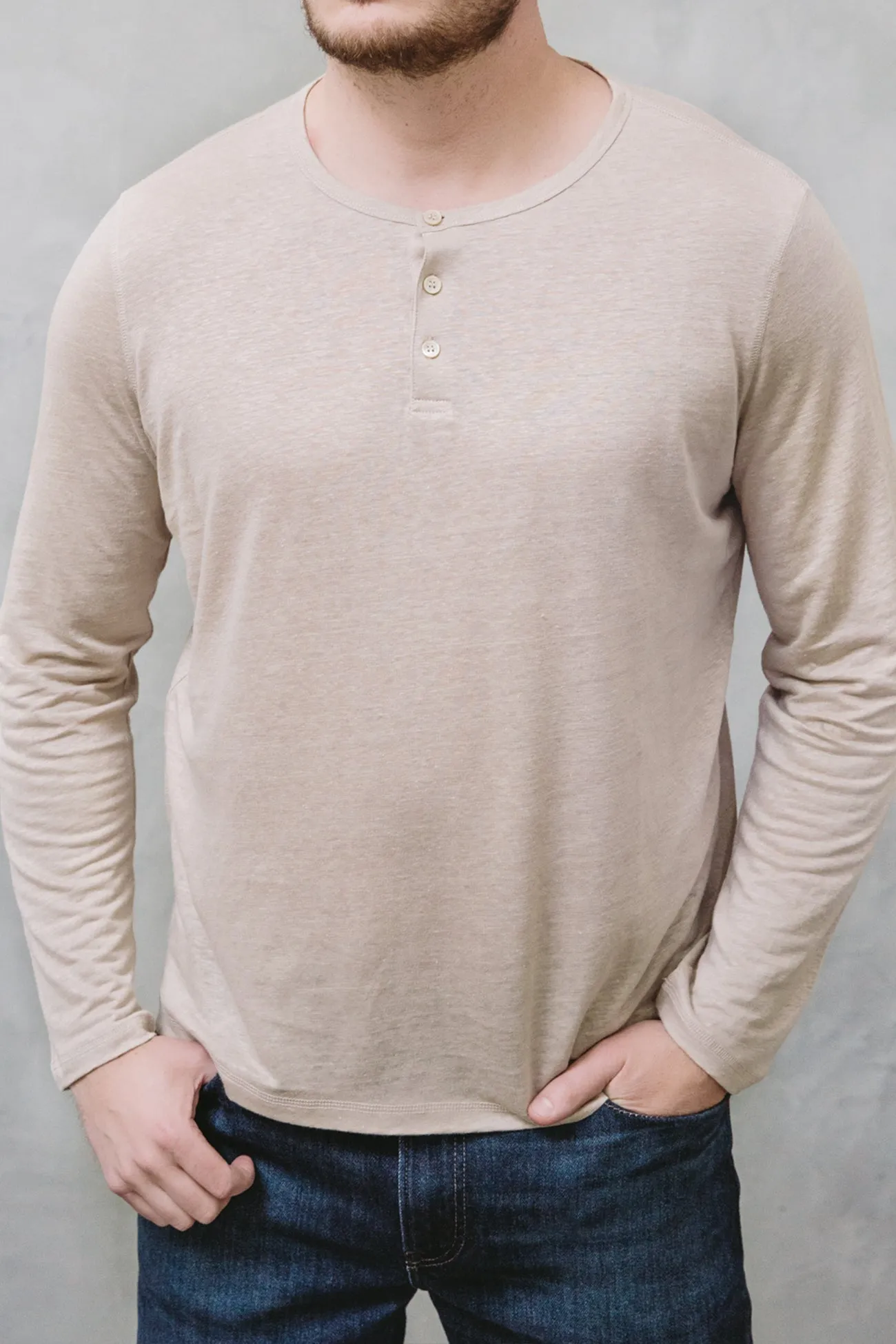 HARRISON LINEN HENLEY