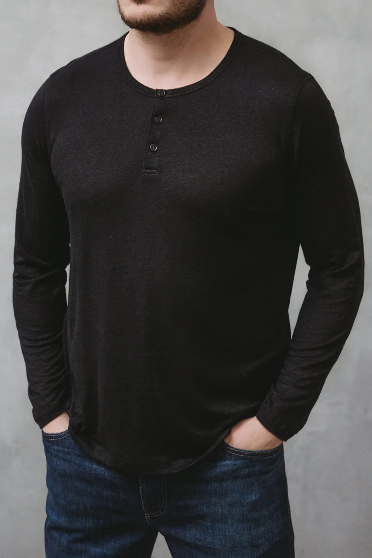 HARRISON LINEN HENLEY