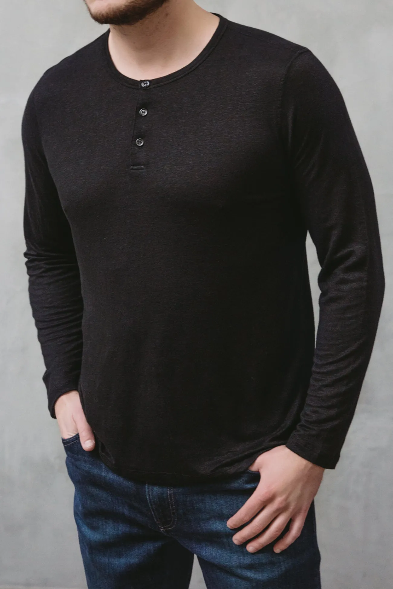 HARRISON LINEN HENLEY