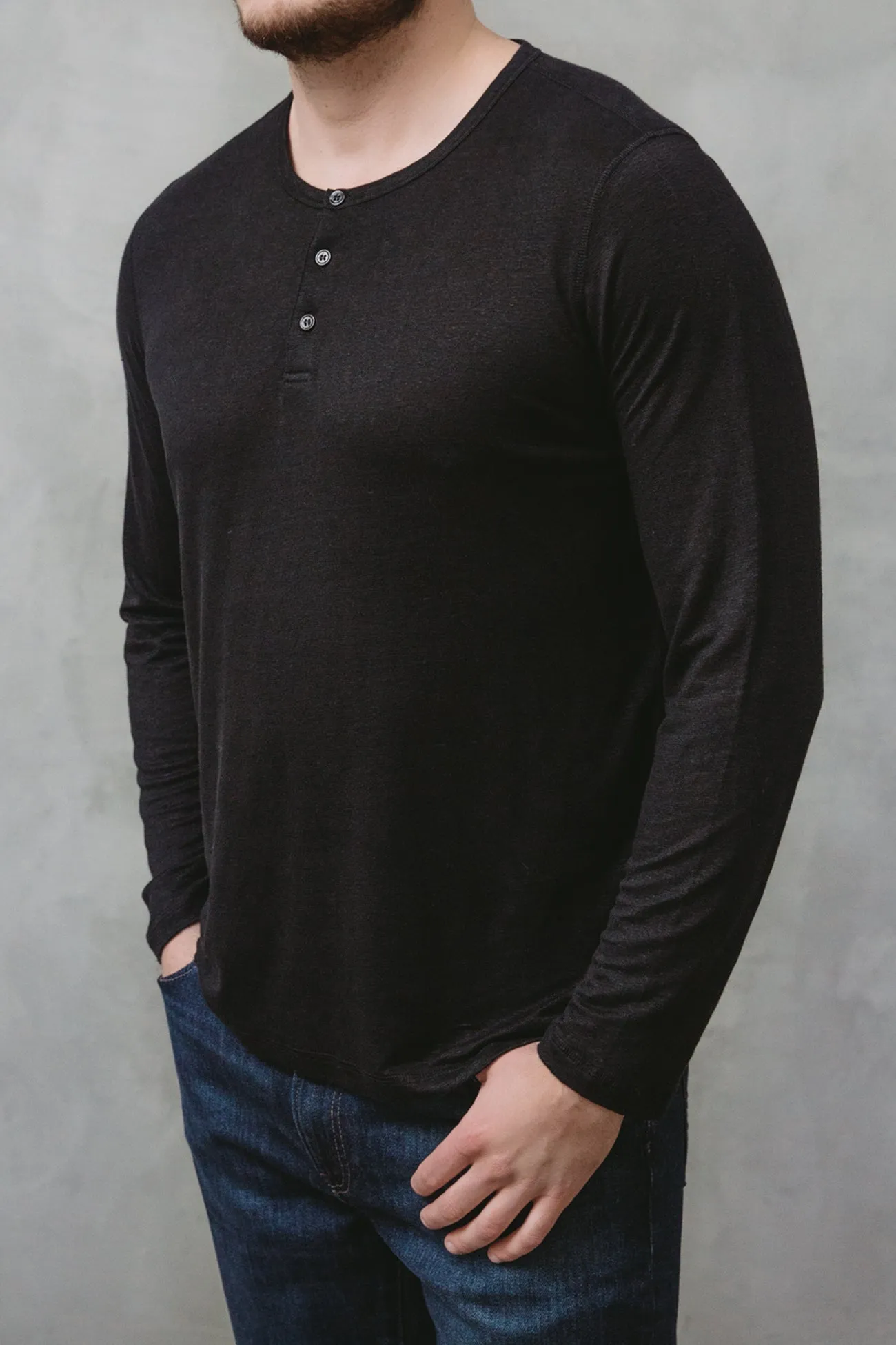 HARRISON LINEN HENLEY