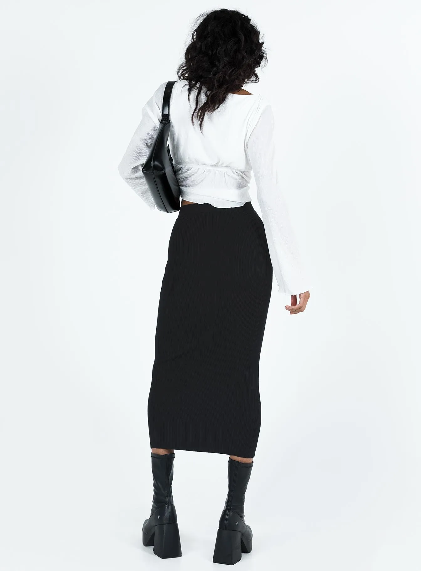 Hatcha Midi Skirt Black