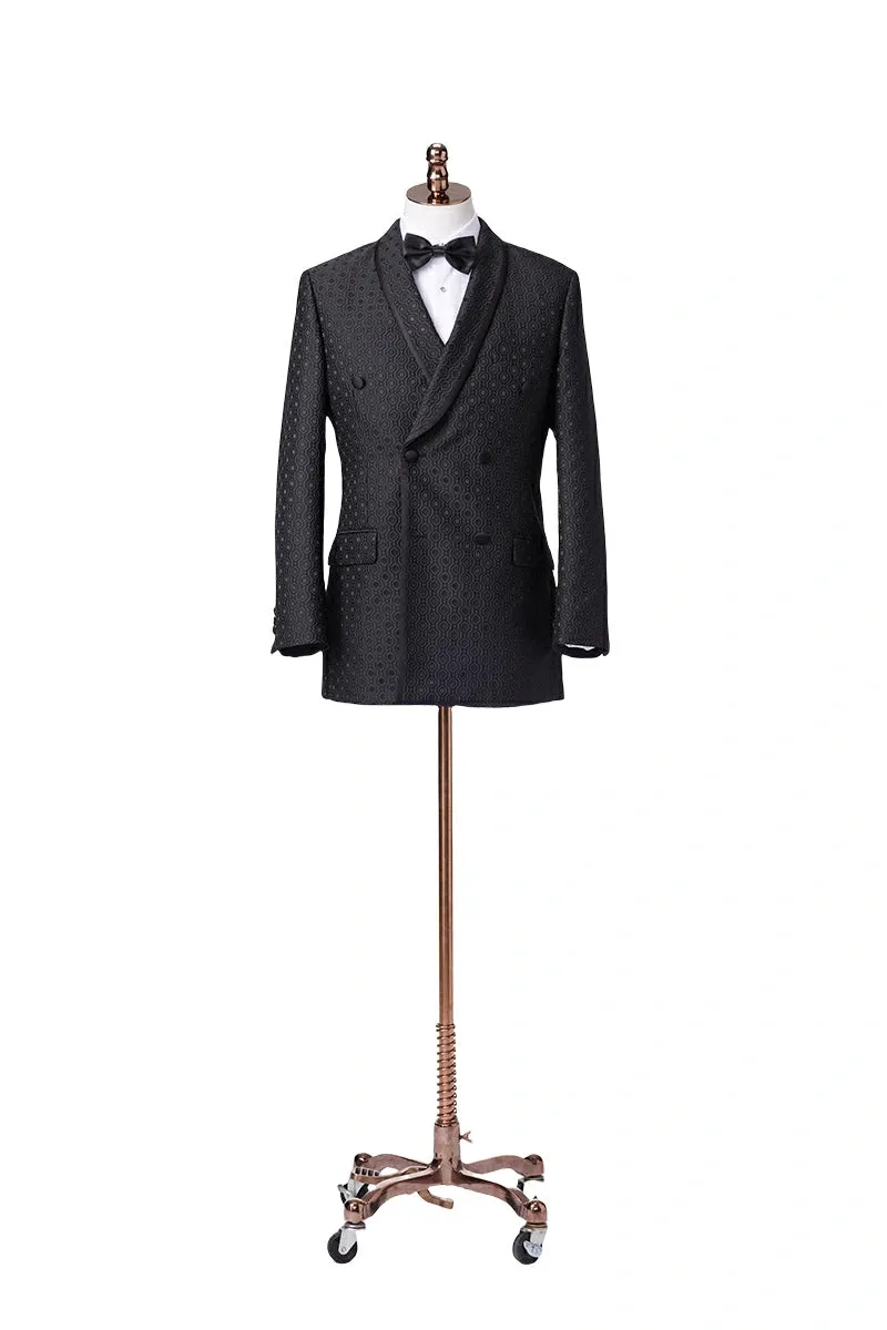 Hexagon Noir Double-Breasted Dinner Jacket