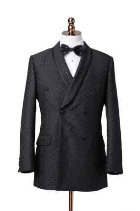 Hexagon Noir Double-Breasted Dinner Jacket