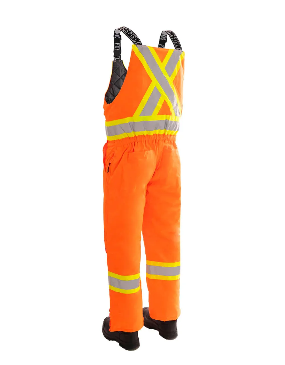 Hi Vis Orange Deluxe Safety Bib Overall By Forcefield