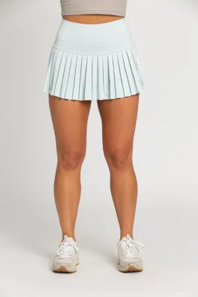 Ice Blue Pleated Tennis Skirt