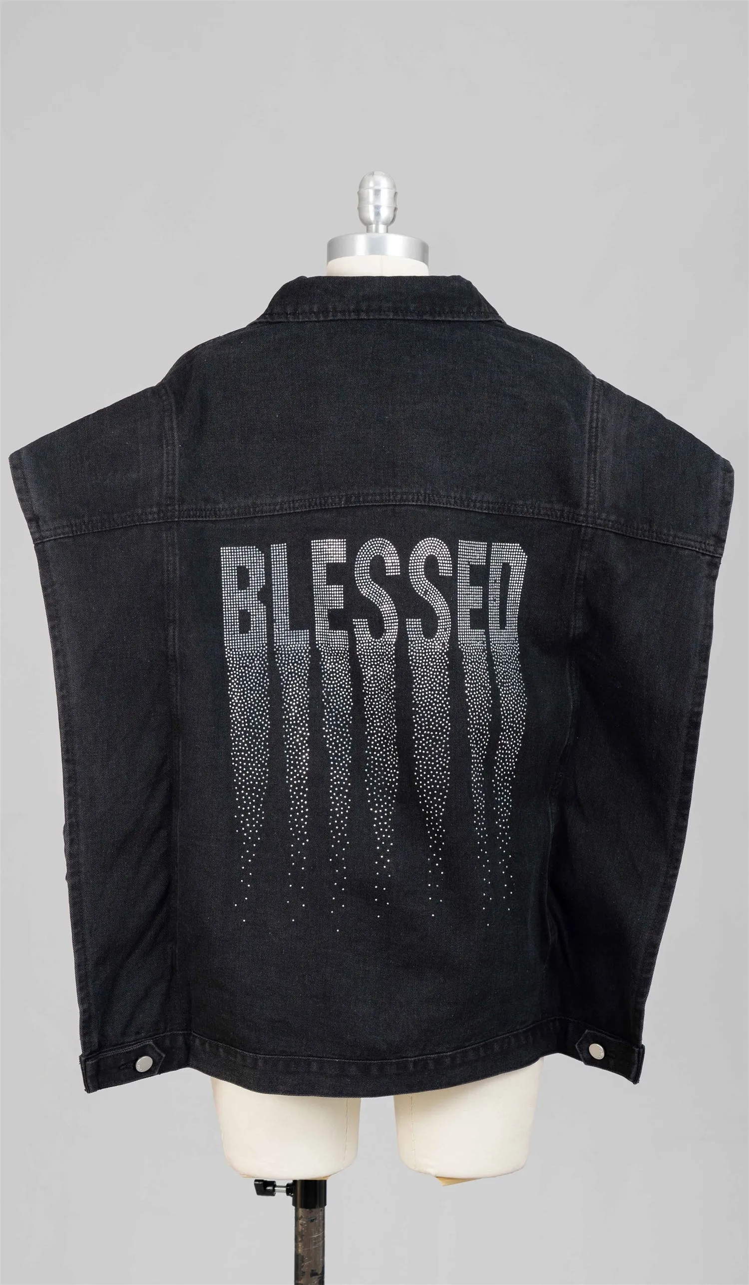 Kara Chic CHH23046 Blessed Denim Jacket