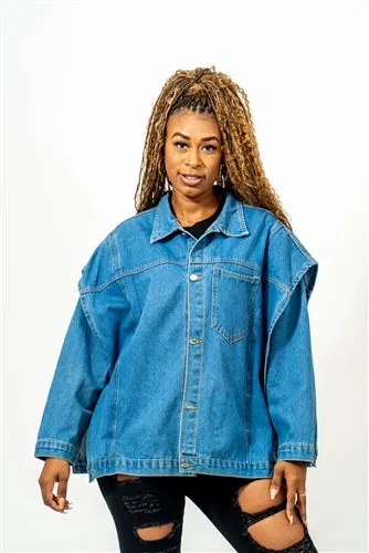 Kara Chic CHH23046 Blessed Denim Jacket