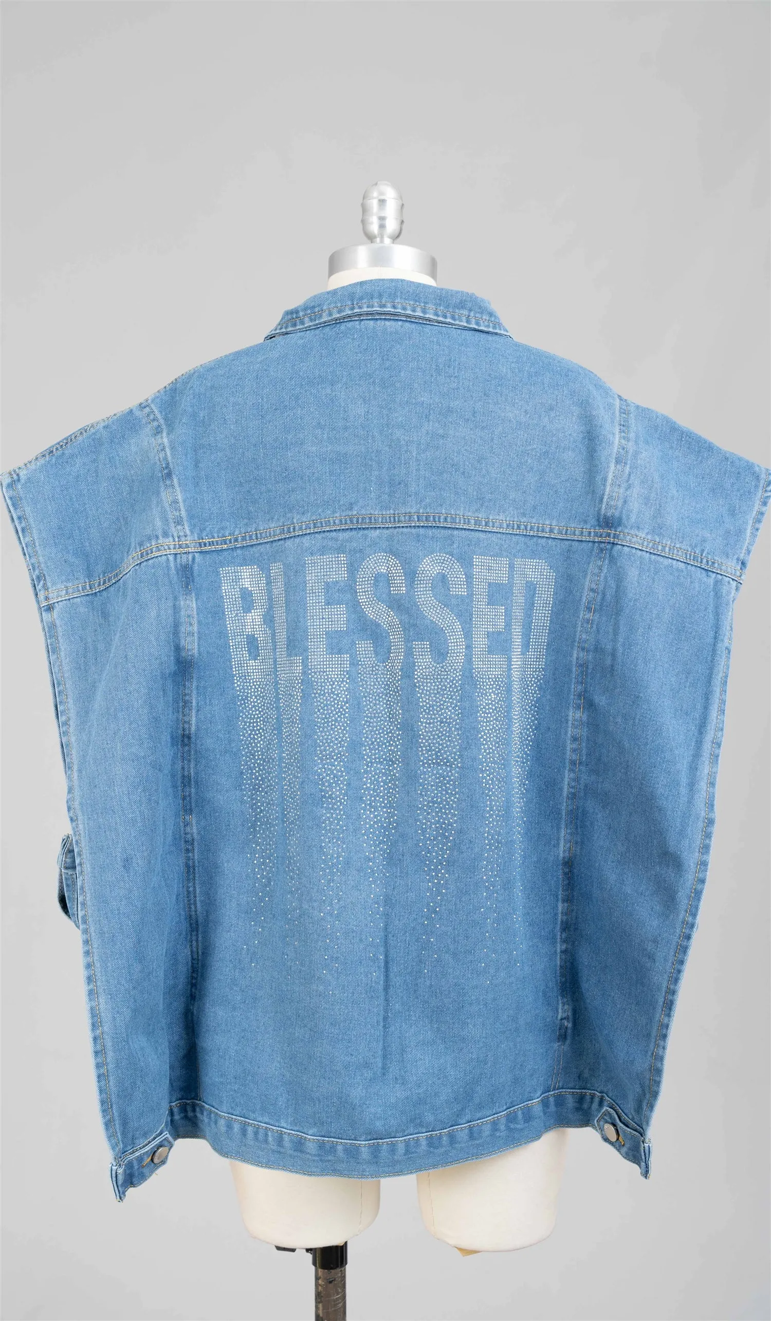 Kara Chic CHH23046 Blessed Denim Jacket