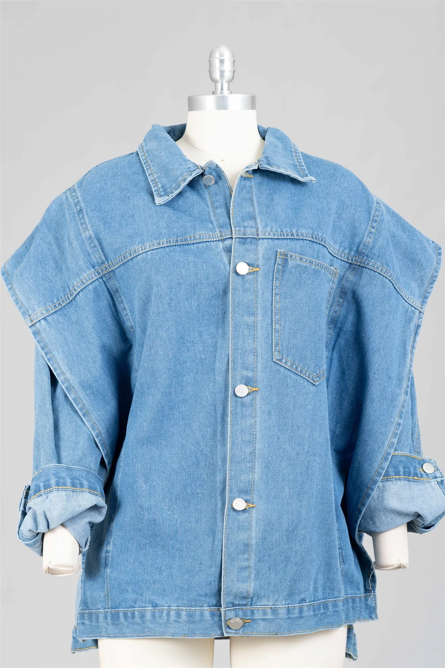 Kara Chic CHH23046 Blessed Denim Jacket