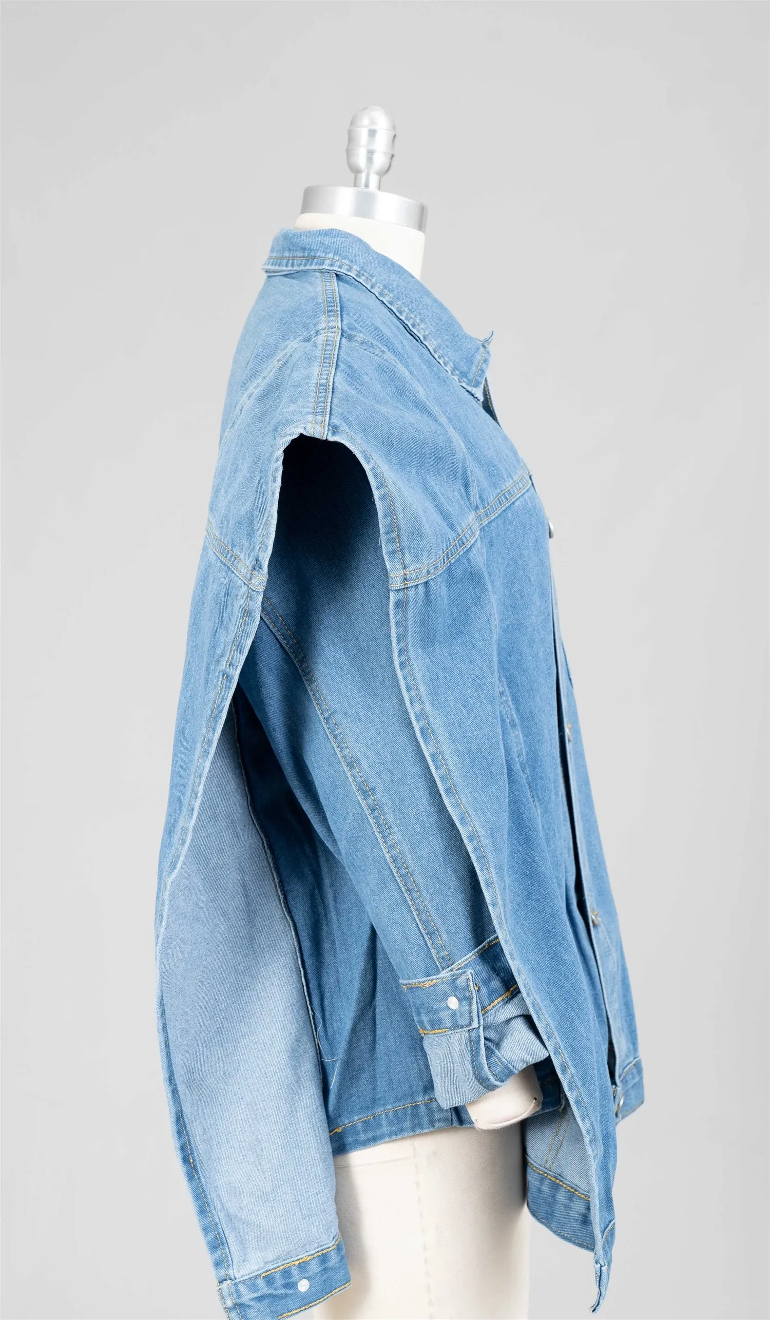 Kara Chic CHH23046 Blessed Denim Jacket