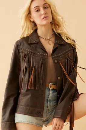 Kendall Fringed Leather Jacket