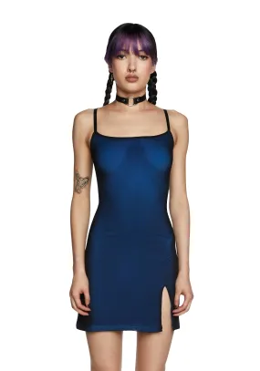 Know My Worth Slip Dress - Blue