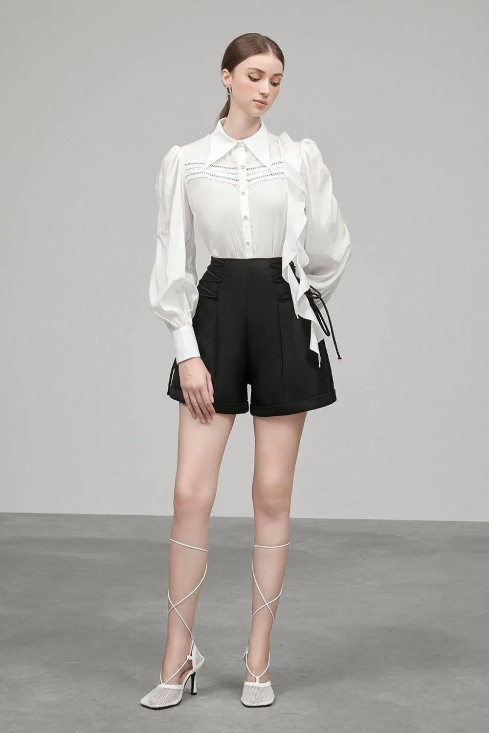 Lisa Ruffle Layer Poplin Shirt