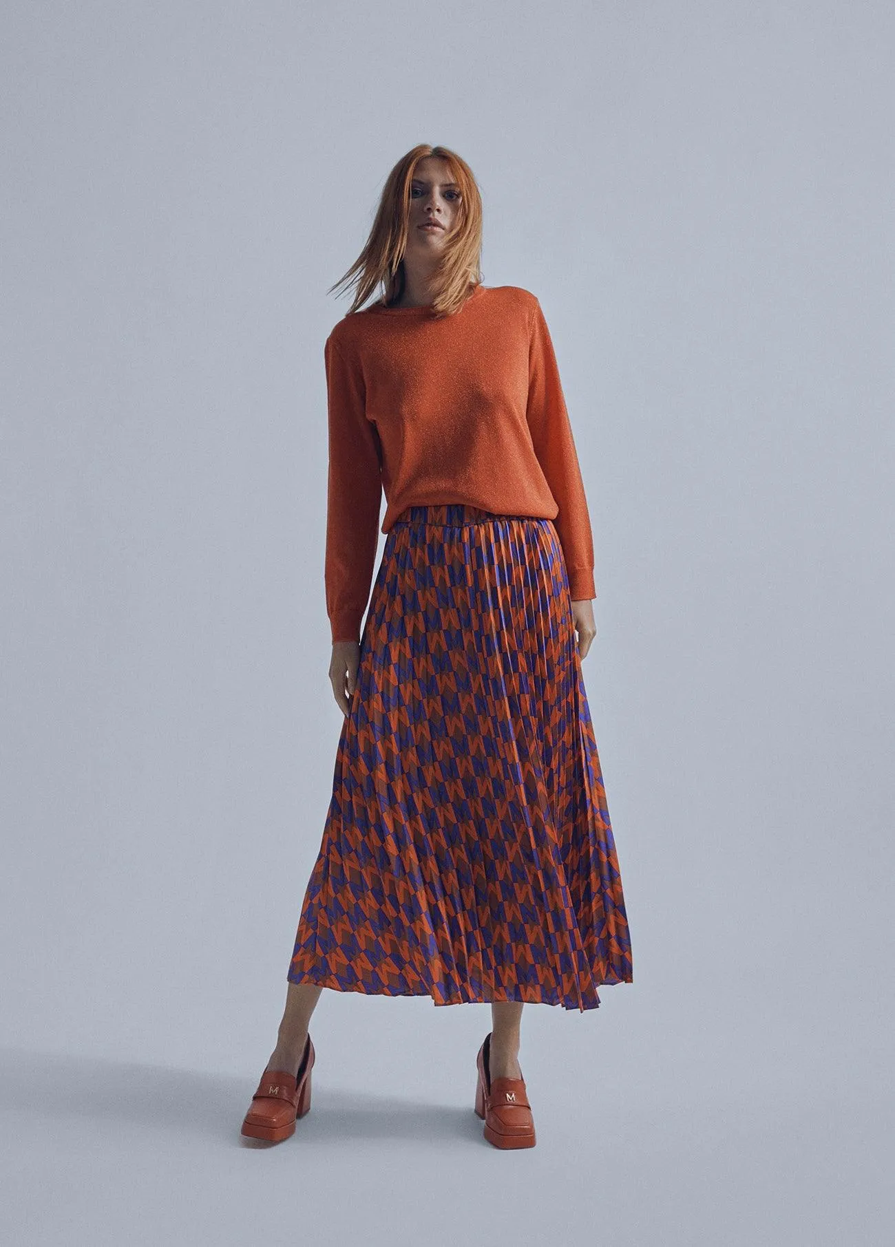 M pleated skirt