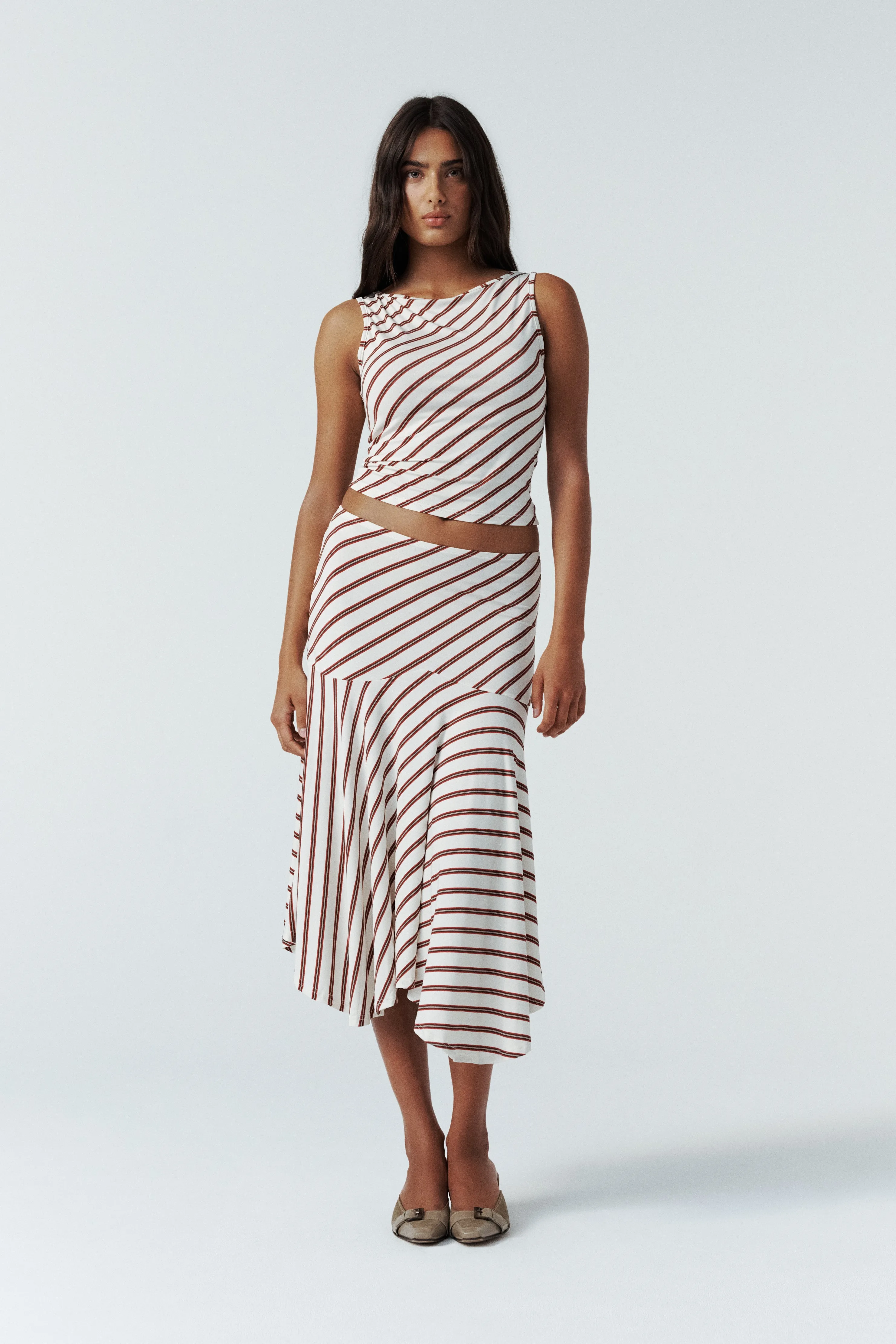 Maeve Midi Skirt | Stripe