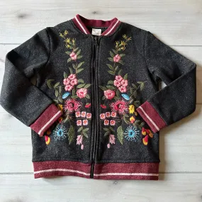 NWOT Zara Floral Embroidered Zipper Jacket