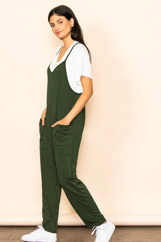 Olive French Terry Jogger Fit Overall Jumper