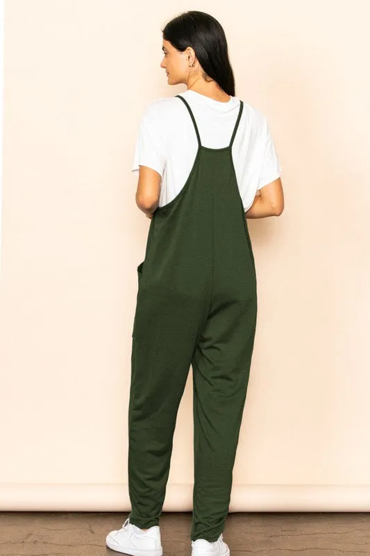 Olive French Terry Jogger Fit Overall Jumper