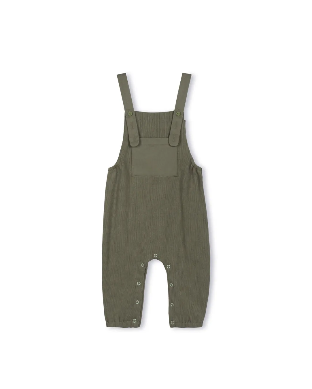 one piece ribbed overall - green