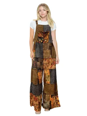 Overall Mushroom Print Patchwork