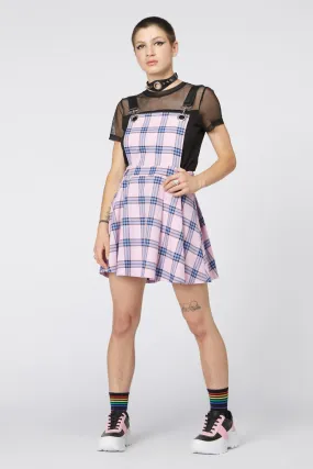 Pastel Tartan Pleated Pinny