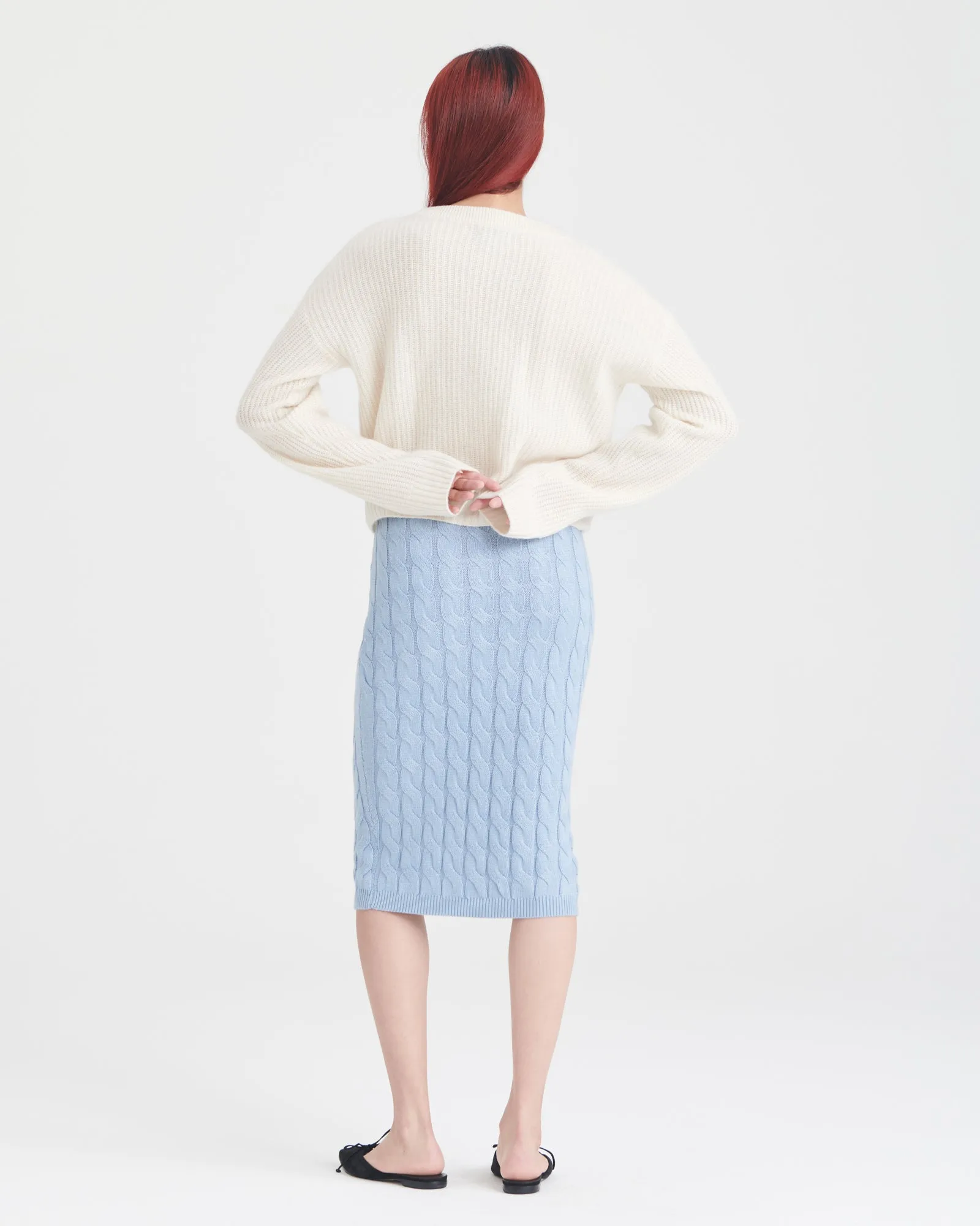 Pearl Button Cable Skirt