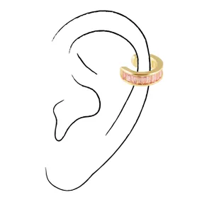 Peyton Cz Ear Cuff - Light Pink