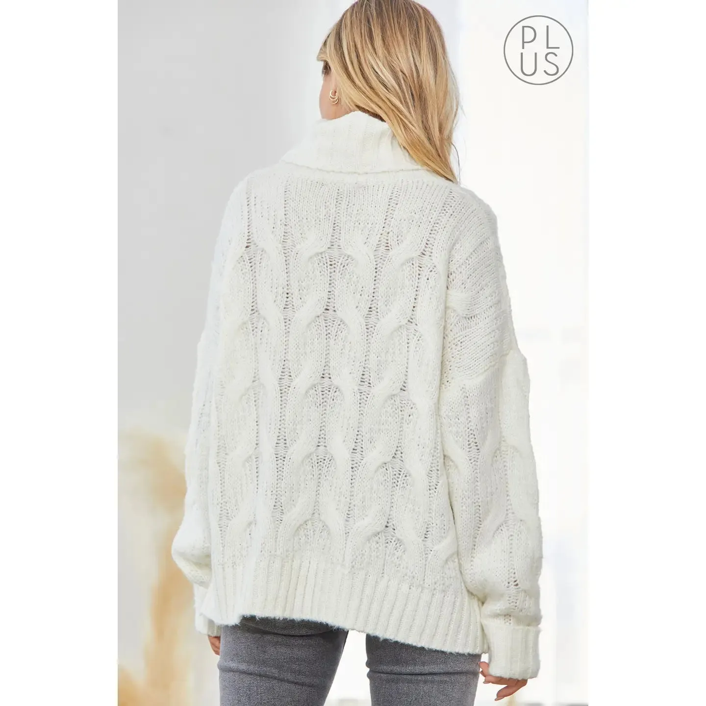 Plus Cable Knit Sweater