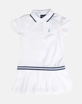 Polo Girls Cally Pleated White Skirt Kids Dress