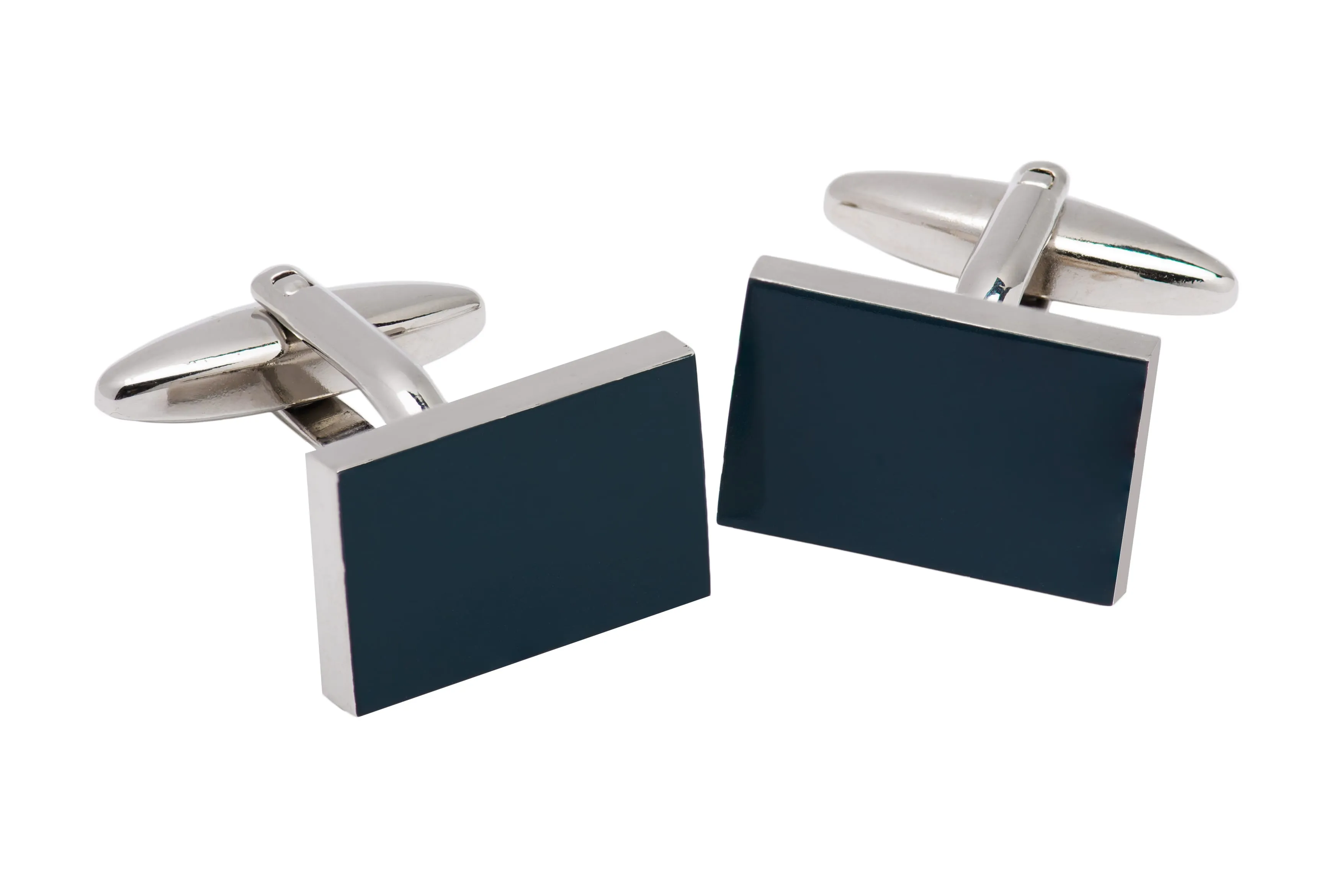 Preston Blackish Grey Rhodium Plated Cufflinks