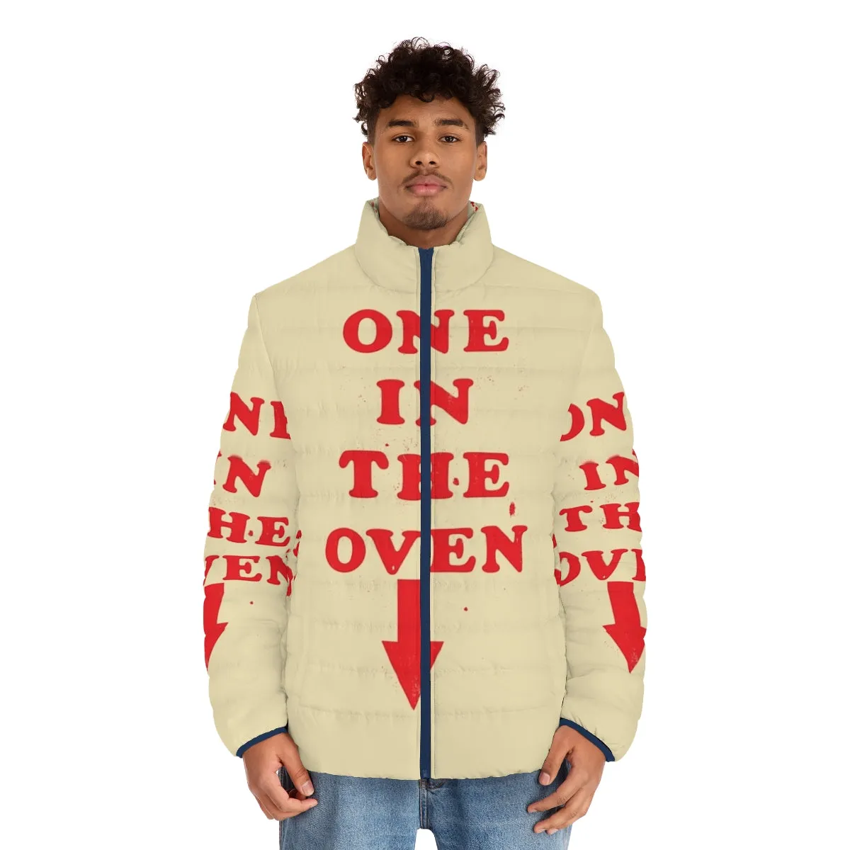 "One In The Oven" Retro Police Academy Puffer Jacket