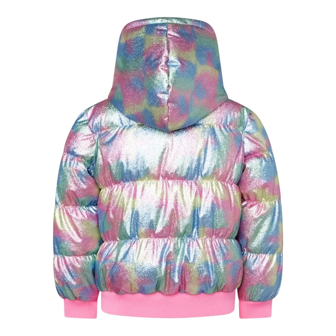 RAINBOW METALLIC SHINY PUFFER JACKET