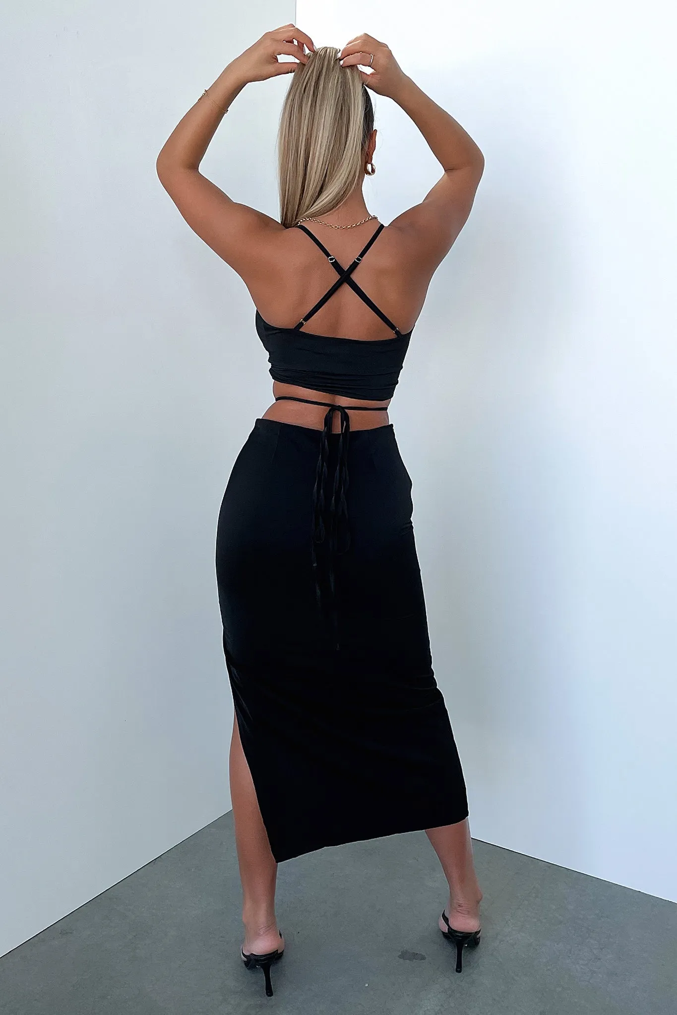 Risk Midi Skirt - Black