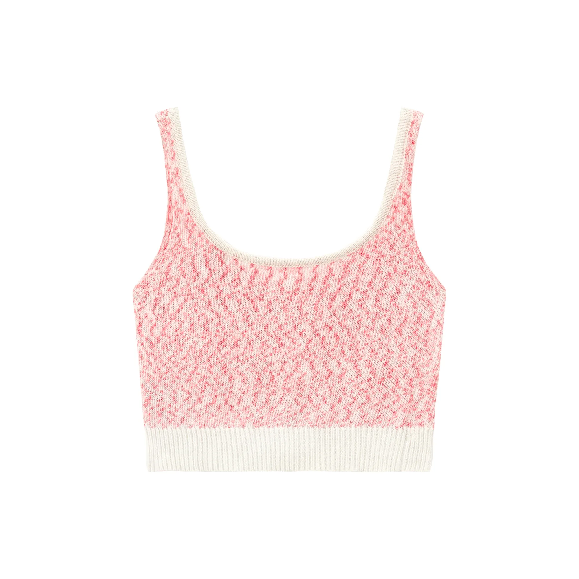 Round Neck Crop Knit Tank Top