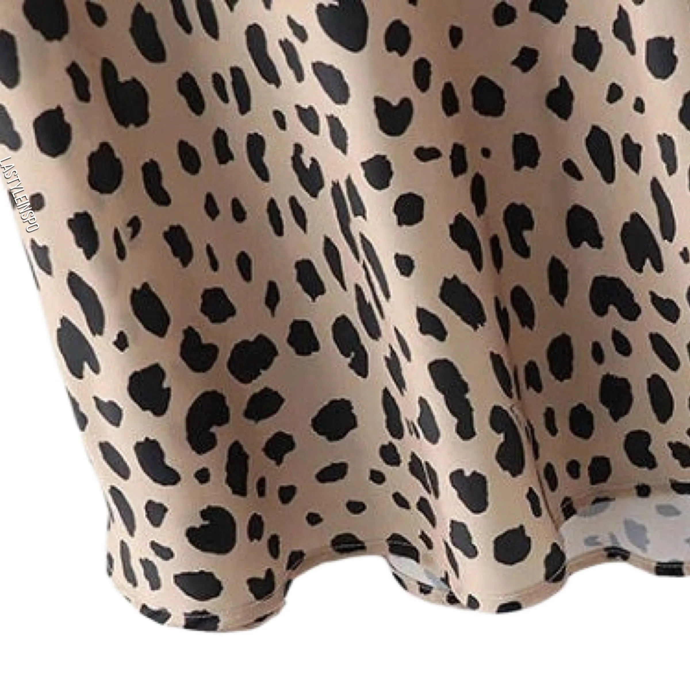 Satin Skirt Cheetah Animal Print Midi Size S, M, L