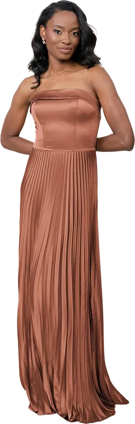 Saylor Satin Pleated Dress | Made To Order