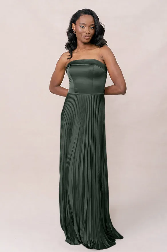 Saylor Satin Pleated Dress | Made To Order