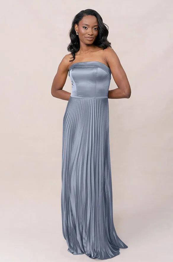 Saylor Satin Pleated Dress | Made To Order