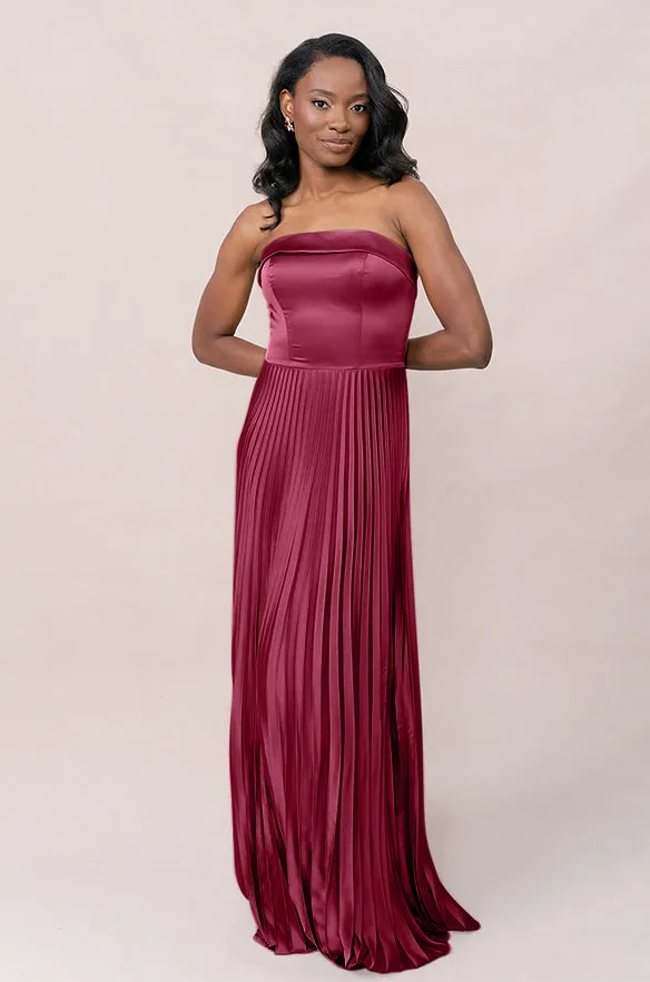 Saylor Satin Pleated Dress | Made To Order