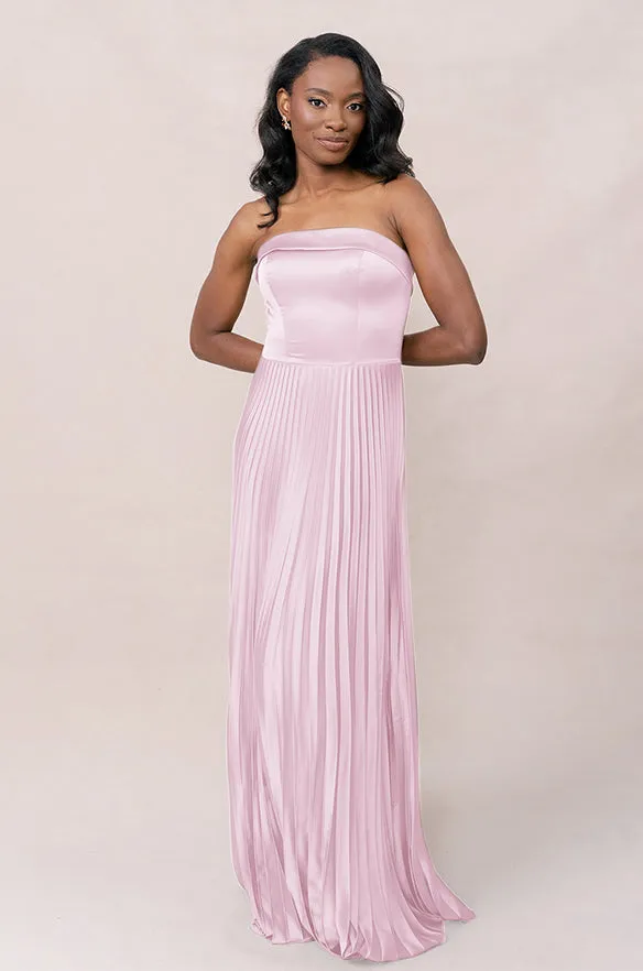 Saylor Satin Pleated Dress | Made To Order