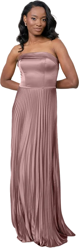 Saylor Satin Pleated Dress | Made To Order