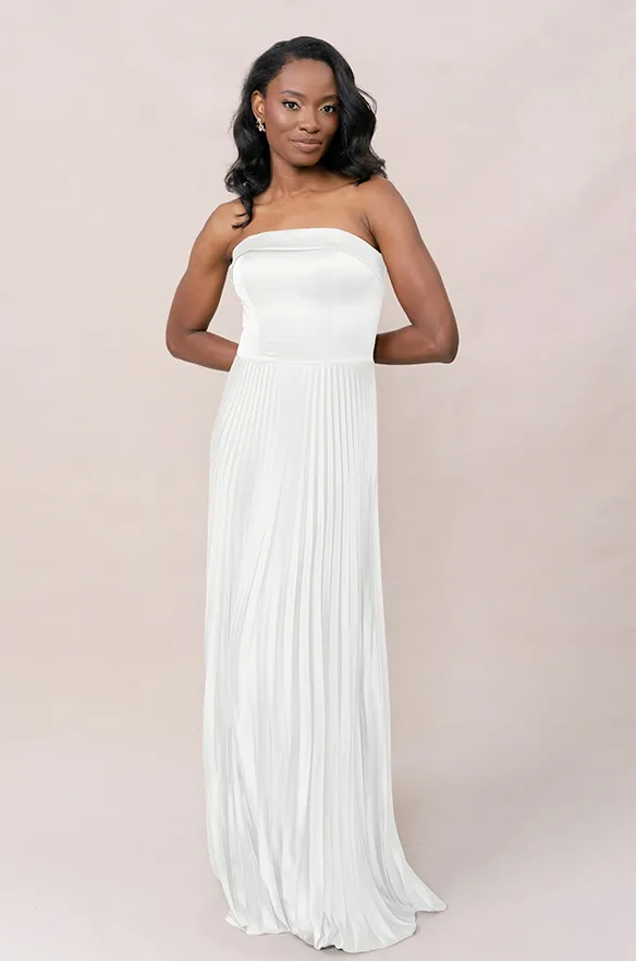 Saylor Satin Pleated Dress | Made To Order