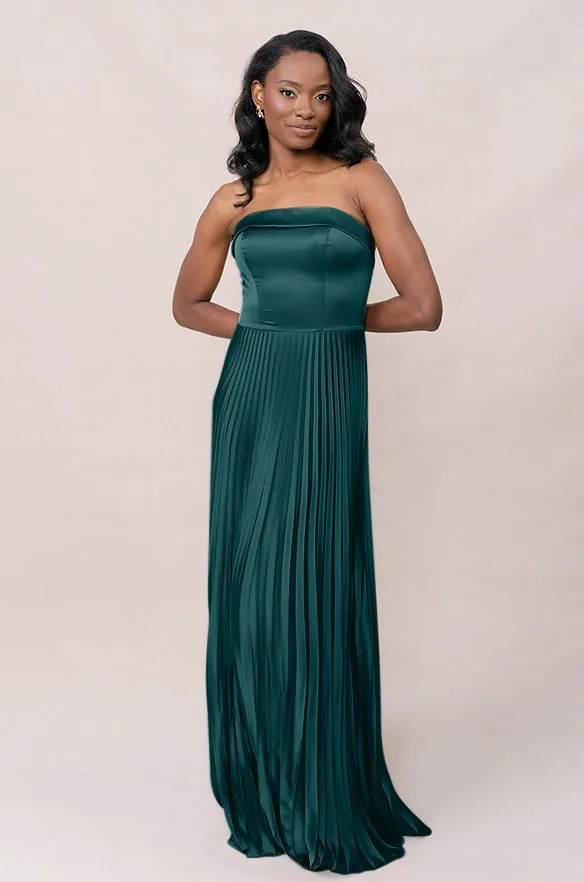 Saylor Satin Pleated Dress | Made To Order