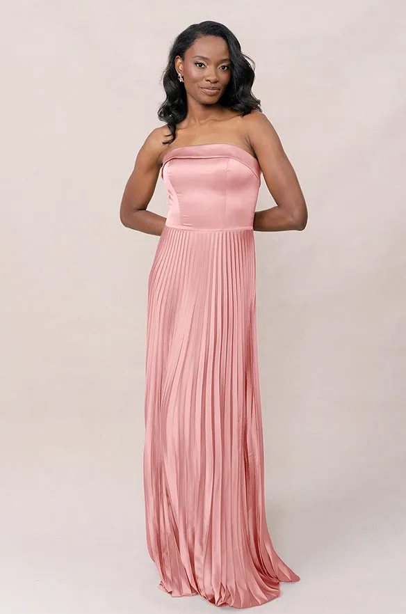 Saylor Satin Pleated Dress | Made To Order