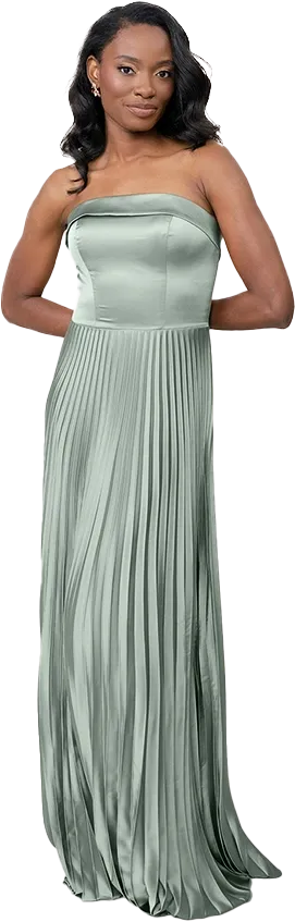 Saylor Satin Pleated Dress | Made To Order