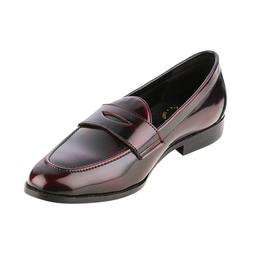 Siena Timeless Patent Cherry/Black Classic Penny Loafers