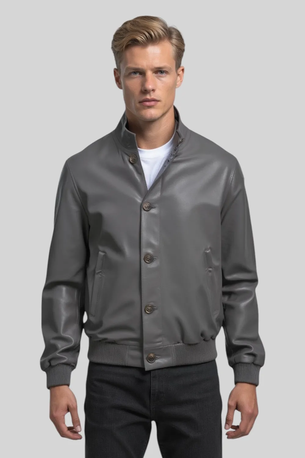 Simone Leather Utility Jacket