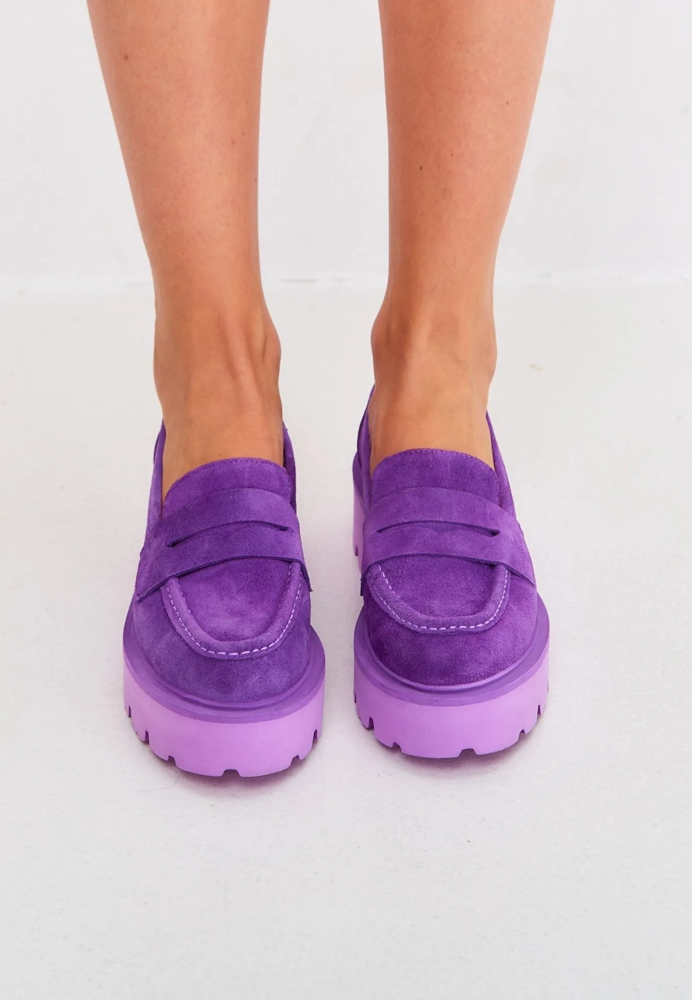 Slip-on Suede Loafers - Violet