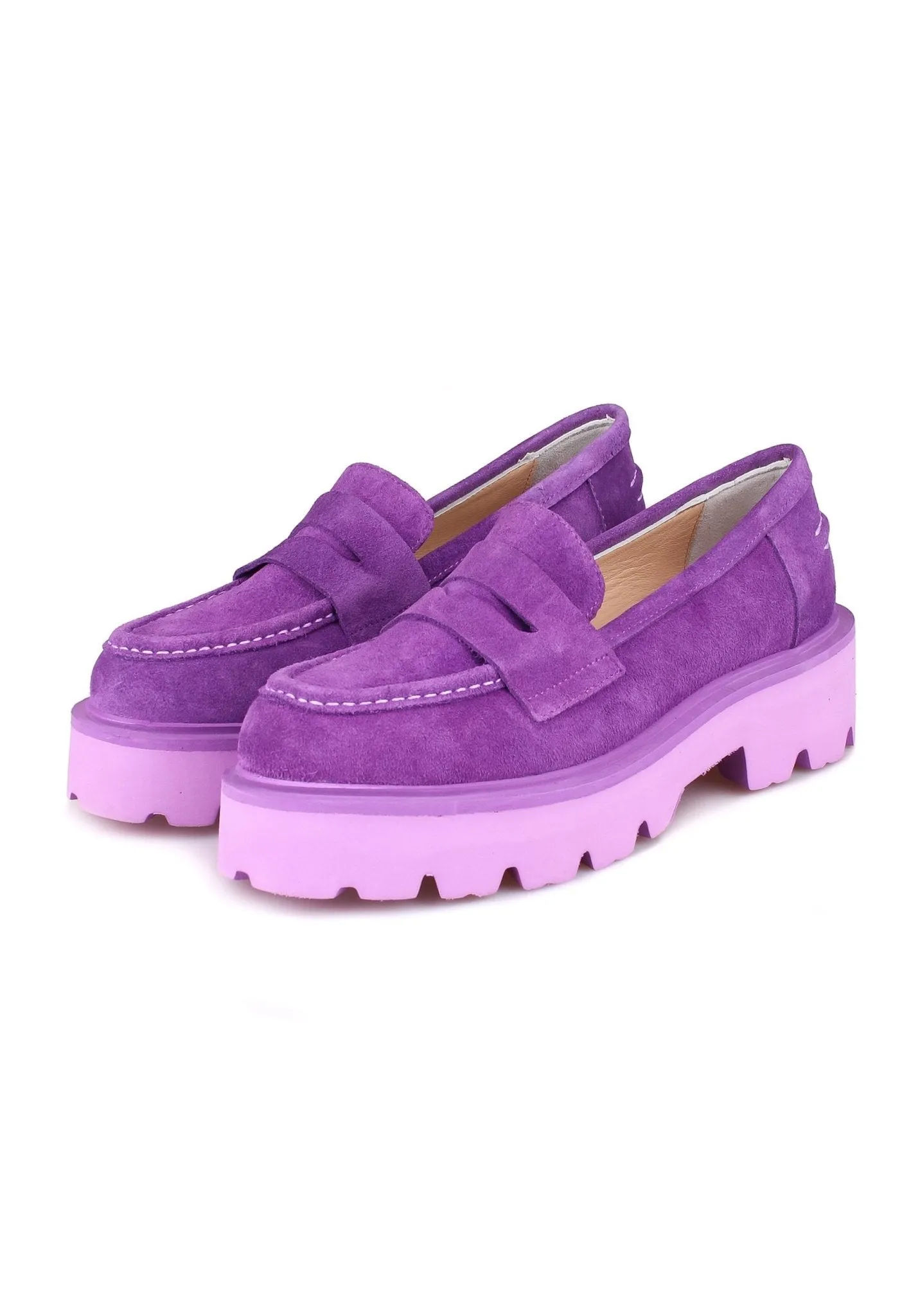 Slip-on Suede Loafers - Violet