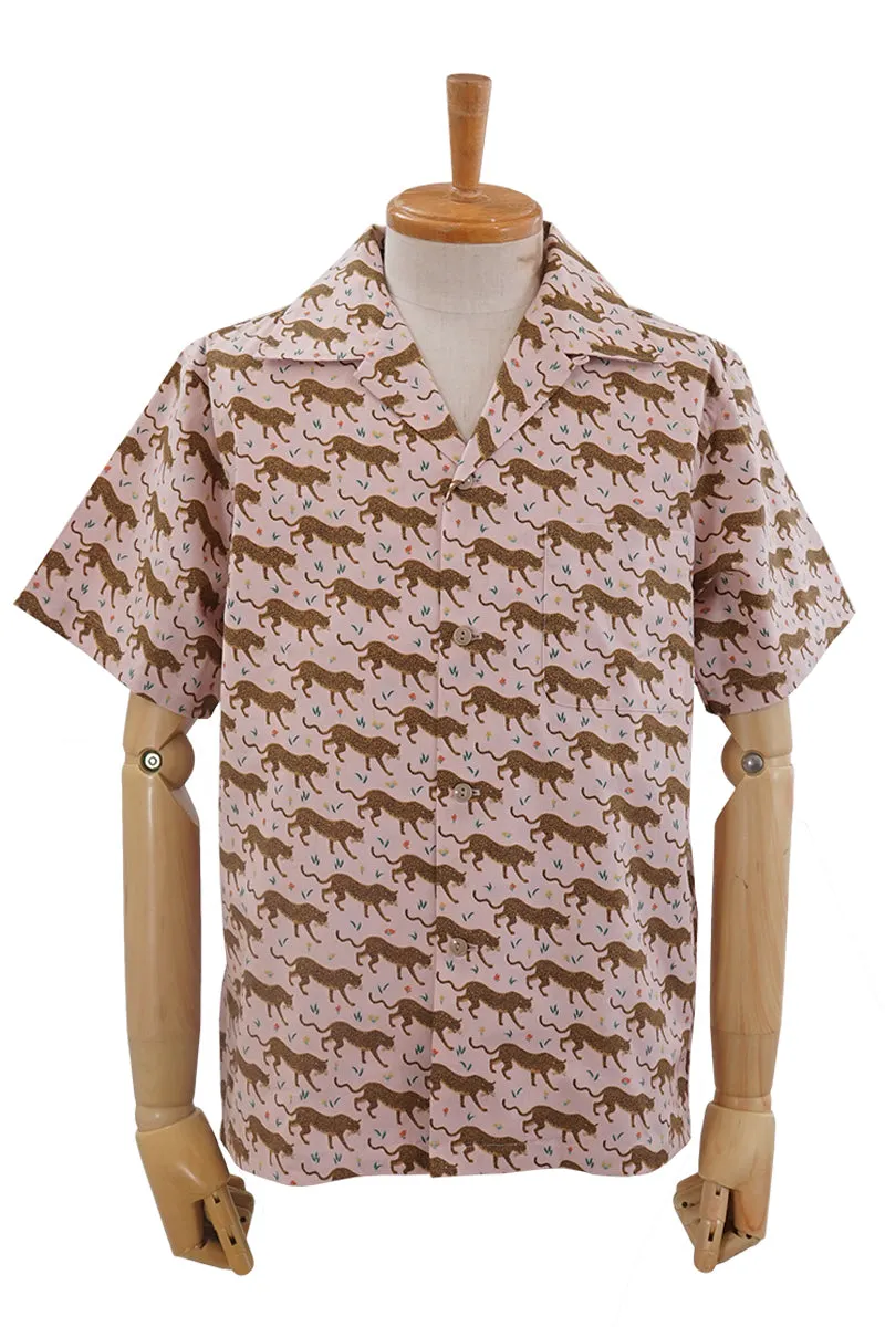 S/S Print Open Shirt “STRAY LEOPARD”